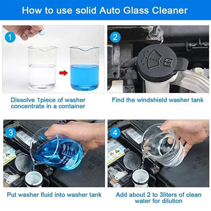 Solid Cleaner Car Windscreen Cleaner Effervescent Tablet Auto Wiper Glass Solid Cleaning Concentrated Tablets Detergent