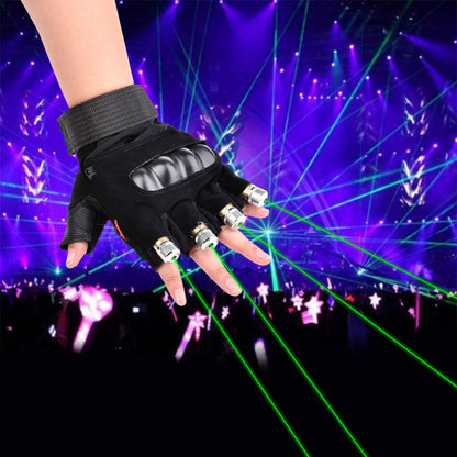 Green Laser Gloves Multi-line 4 Heads Beam Light Stage Performance Props For DJ Disco Music Festival Live Nightclub Club Show