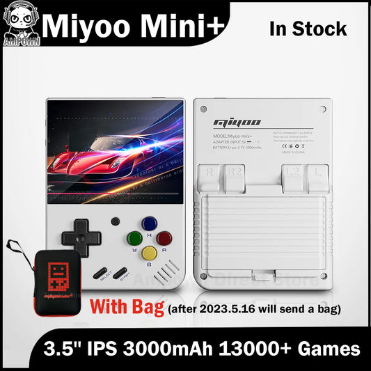 Miyoo mini + Miyoomini Plus 3,5 ''IPS OCA consolas de videojuegos Retro portátiles de 128GB ARM-Cortea-A7 3000mAh compatible con más juegos Retro