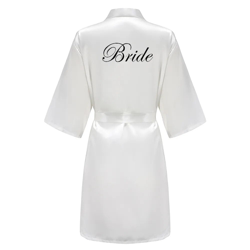 Hochzeit Braut Brautjungfer Roben für Frauen Braut Party Geschenke Team Kleid Kleid Seide Satin Nachtwäsche Kimono Sexy Sommer Bademantel