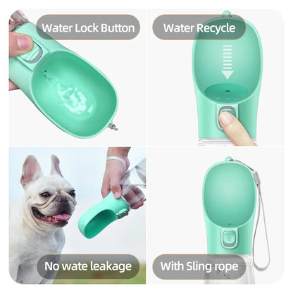 Botella de agua portátil para perros pequeños y grandes, cuencos para beber para caminar al aire libre, suministros para Bulldog Francés y Chihuahua