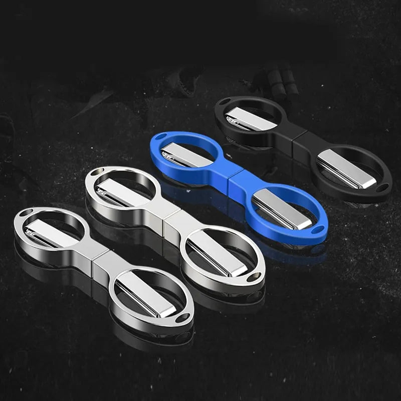 Portable Folding Scissors Carbon Steel Fishing Line Cutting Tools Mini Tackle Supplies Multifunctional Needlework Scissors