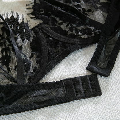 Rhinestone Lingerie See Through Bra Fine Intimate Bra And Panty Set Fancy New In Matching Sets