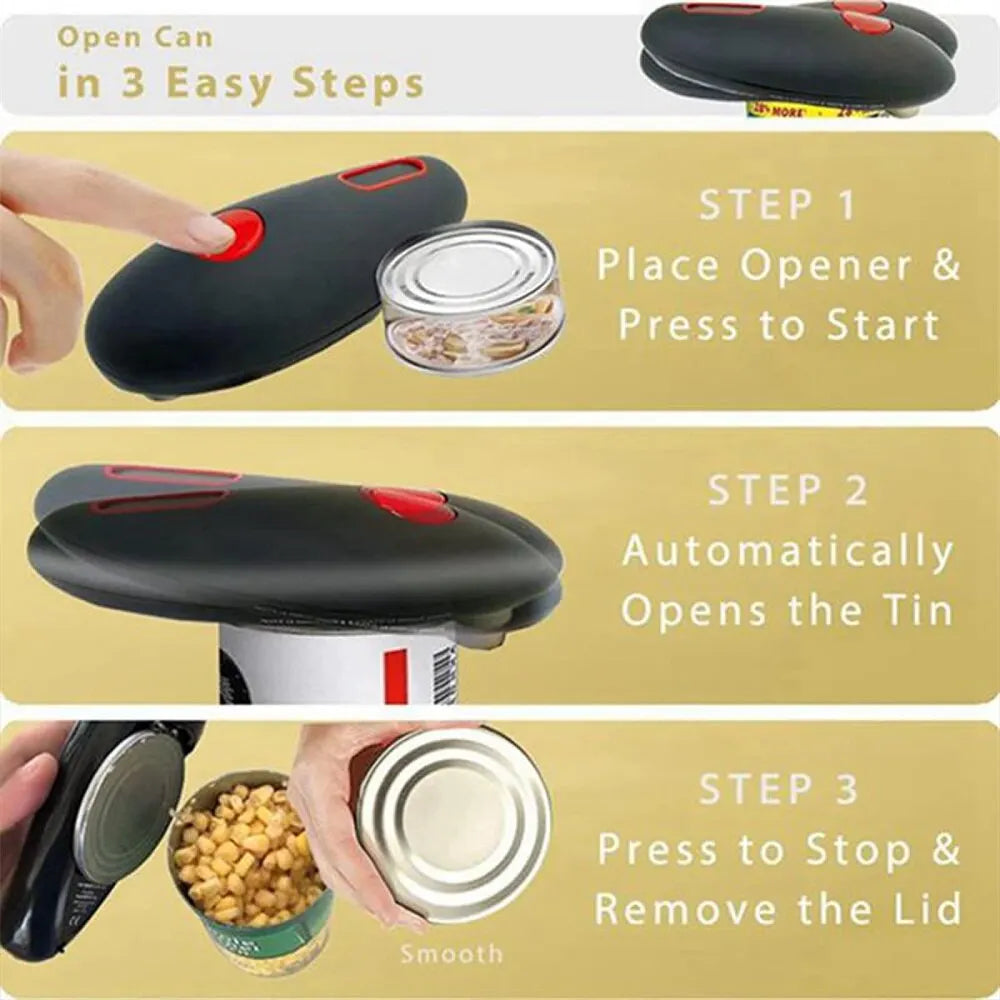 New Electric Can Opener with A Simple Push of Button Easiest Kitchen Electric Gadgets