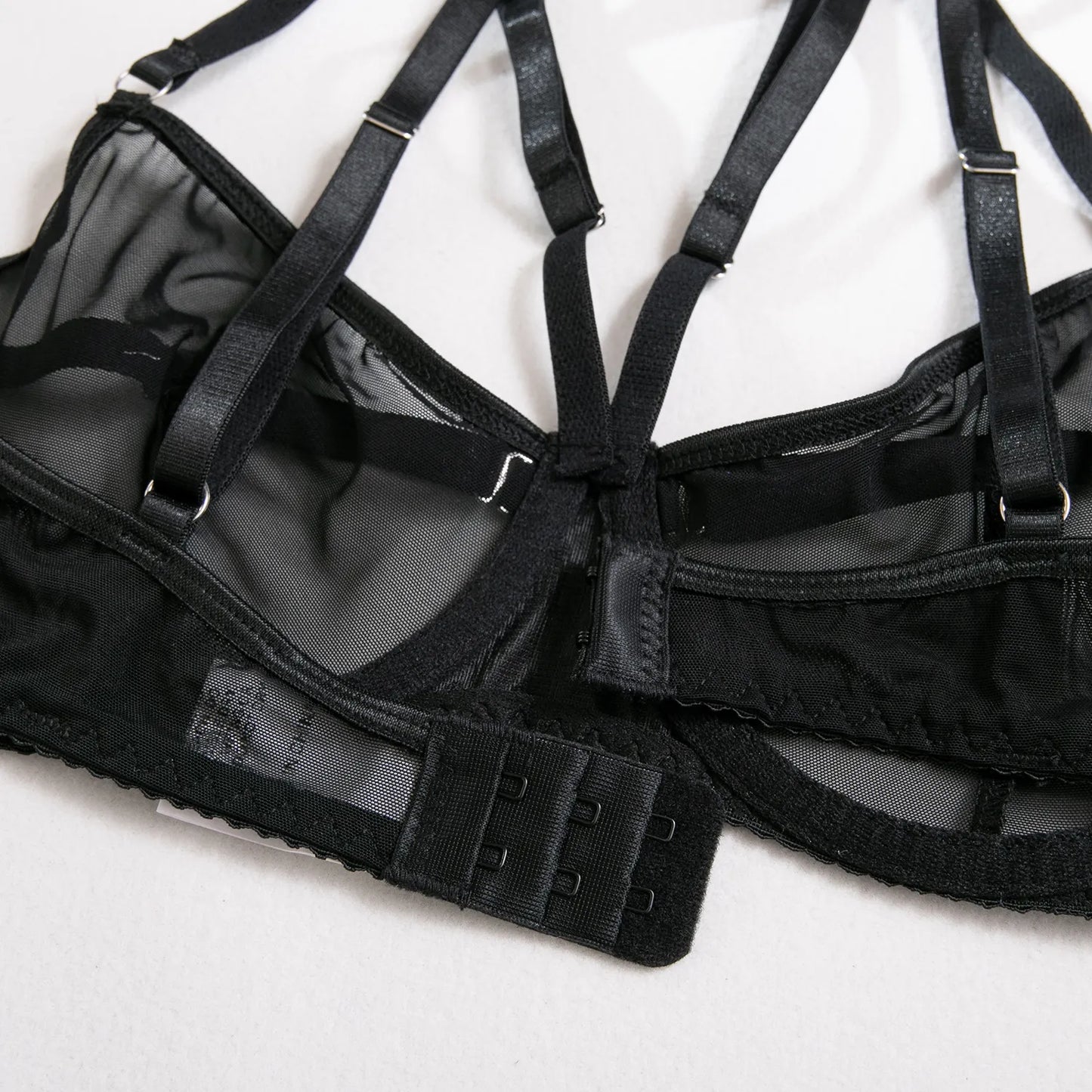 Dessous-Set für Damen, 2-teilig, durchsichtig, Spitze, Bilizna-Set, nahtloses Netz, intimer, sexy BH und Höschen-Set, transparente Unterwäsche