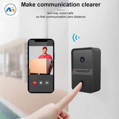 Timbre inalámbrico WiFi para exteriores, cámara HD, timbre de puerta de seguridad, visión nocturna, vídeo, intercomunicador, cambio de voz para Monitor de casa, teléfono de puerta