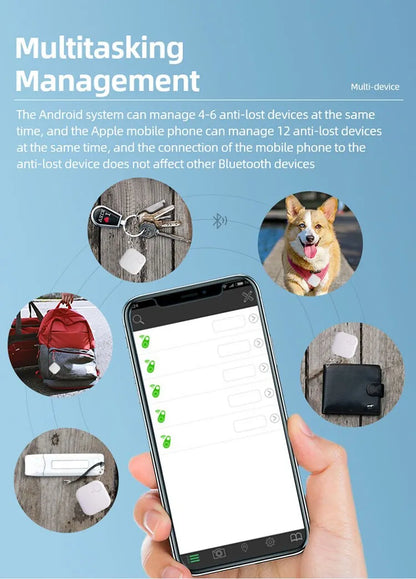 Intelligent Bluetooth Anti Loss Device Mobile Phone Key Wallet Bidirectional Anti Loss Pet Elderly Object Finder