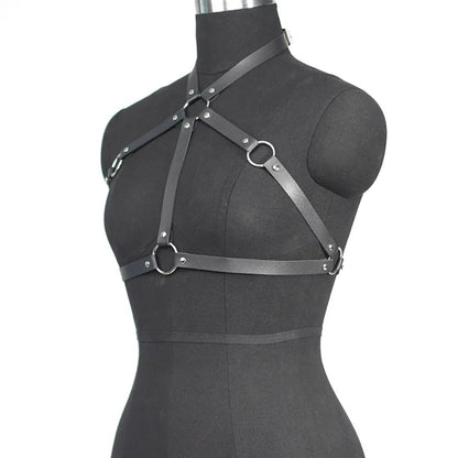 Frau Sexy Harness Gürtel Leder Dessous Brust Harness Korsett Dessous Gothic Hosenträger für Frauen Kleidung