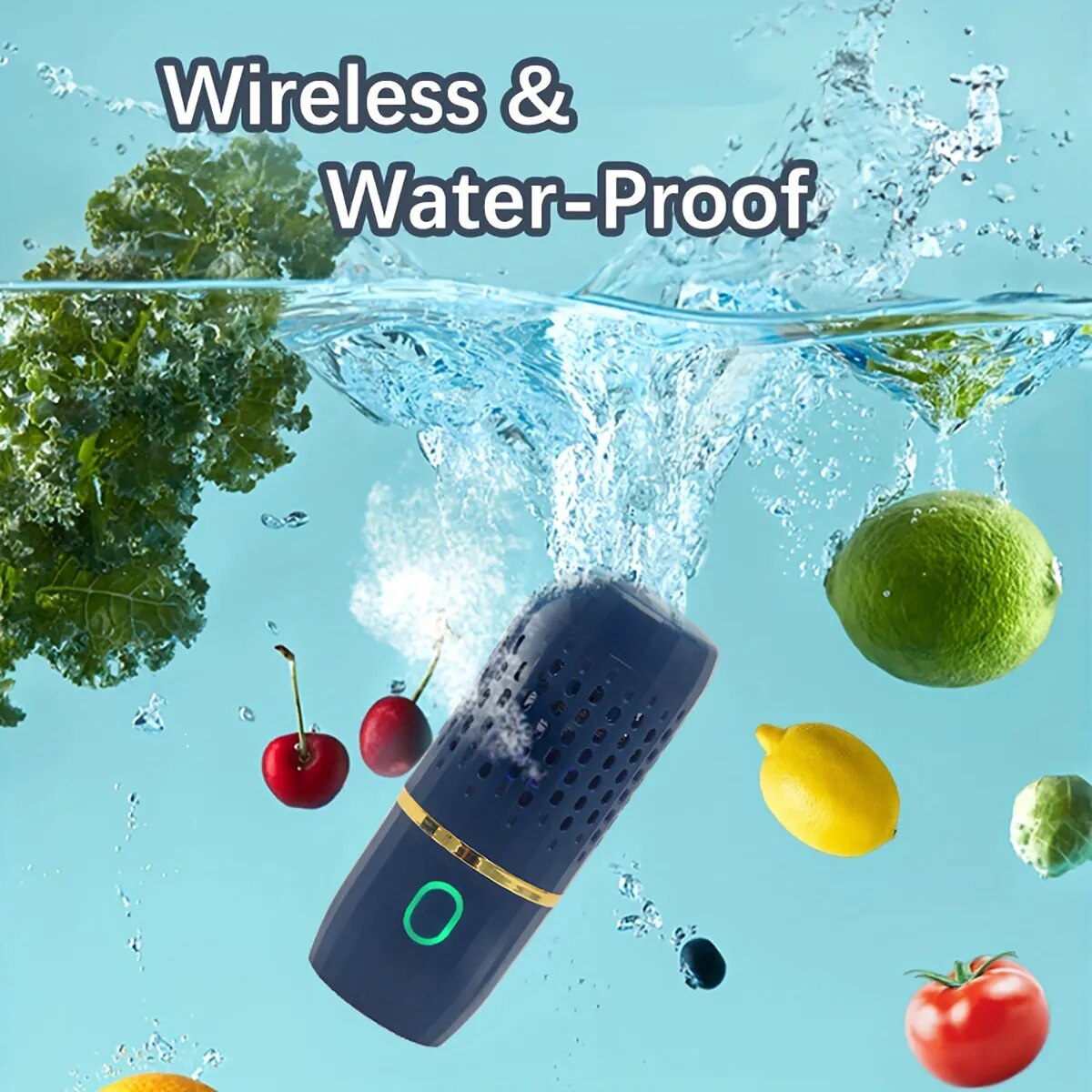 Protable Fruit Vegetable Washing Machine Capsule Shape Wireless Food Purifier Household Disinfection vegetables