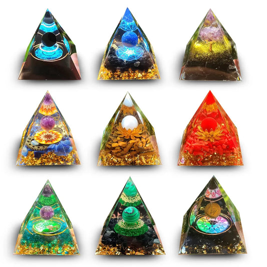 Pyramid Crystals Natural Stone Home Office Decoration Energy Generator Healing Reiki Chakra Meditation Ornaments Crafts