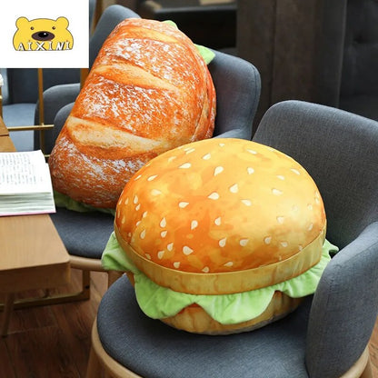 Toast Sofa Cushion Home Decor Plushie Stuffed Soft Burger Pillow Car Seat Soft Filled Backrest Funny Snack Bread Gift Cute Plush