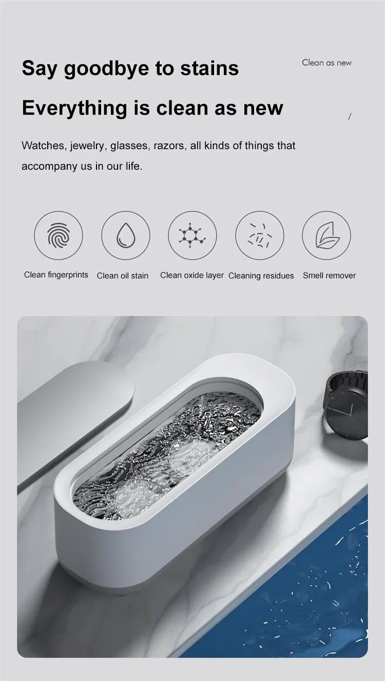 Multifunctional Ultrasonic Cleaner Ultrasonic Washing Sonicator Bath For Watches Contact Lens Glasses Denture Teeth