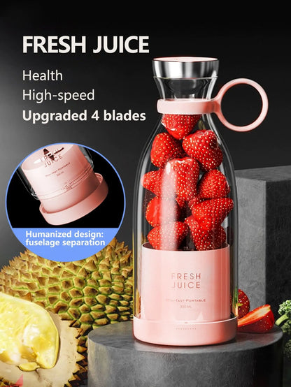 Reup Tragbarer Mixer, 350 ml, tragbarer Mini-Mixer, Smoothies, 1400 mAh, frischer Saft, elektrischer Reisemixer, für die Küche