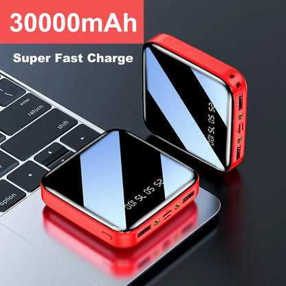 Mini Power Bank 30000mAh Portable Super Fast Charger External Battery Pack For Xiaomi iPhone Samsung Poverbank Digital Display