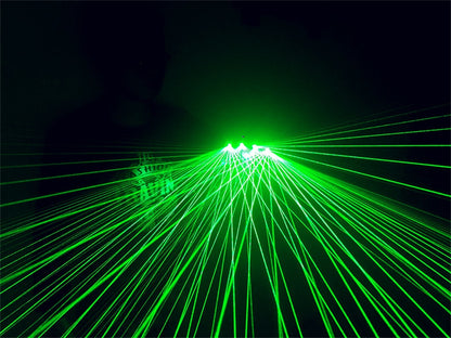 Green Laser Gloves Multi-line 4 Heads Beam Light Stage Performance Props For DJ Disco Music Festival Live Nightclub Club Show