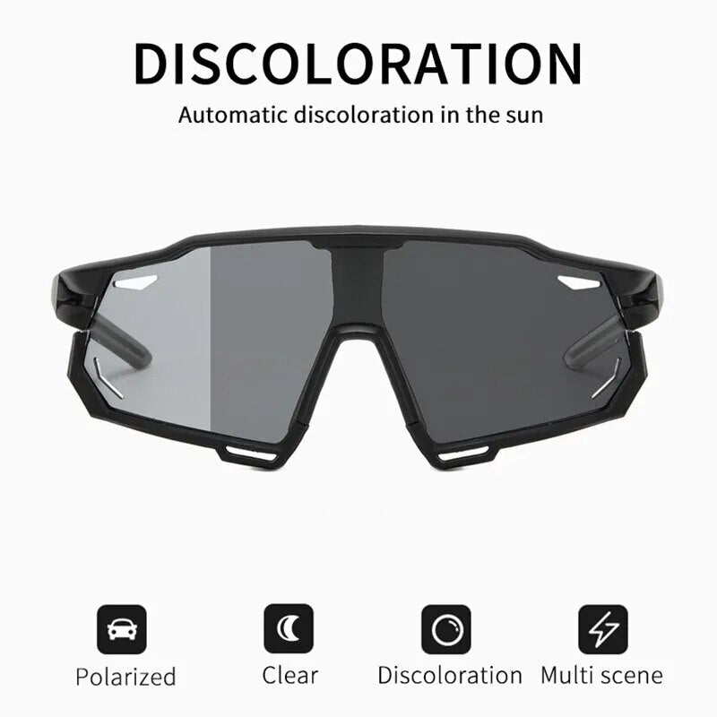 Photochromic Cycling Glasses Men Women Sunglasses Mountain Bike Road Eyewear New Bicycle Riding Outdoor Sports Hiking Goggles