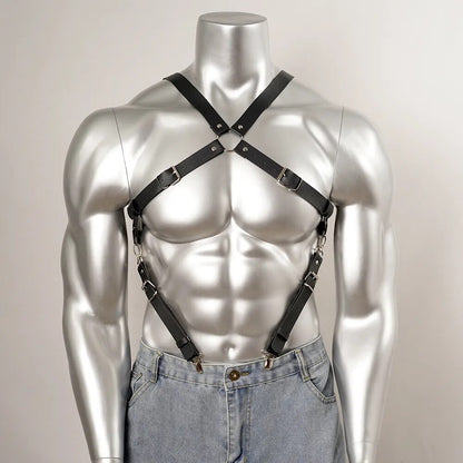 Suspendres Männer Sexy PU Leder Harness Männlich Dessous Einstellbare Körper Punk Stil Gürtel Harajuku Für Erwachsene