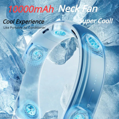 Portable Neck Fan 10000mAh Rechargeable Fan Mini 3-Speeds Large Wind Outdoor Silent Electric Ventilador for Home Camping Outdoor