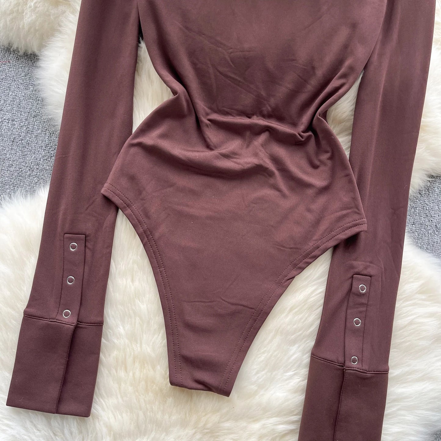 2023 frauen Streetwear Sexy Bodys Taste Polo Kragen Lange Ärmeln Y2K Outwear Mode Offenem Schritt Schlank Playsuits Wanita