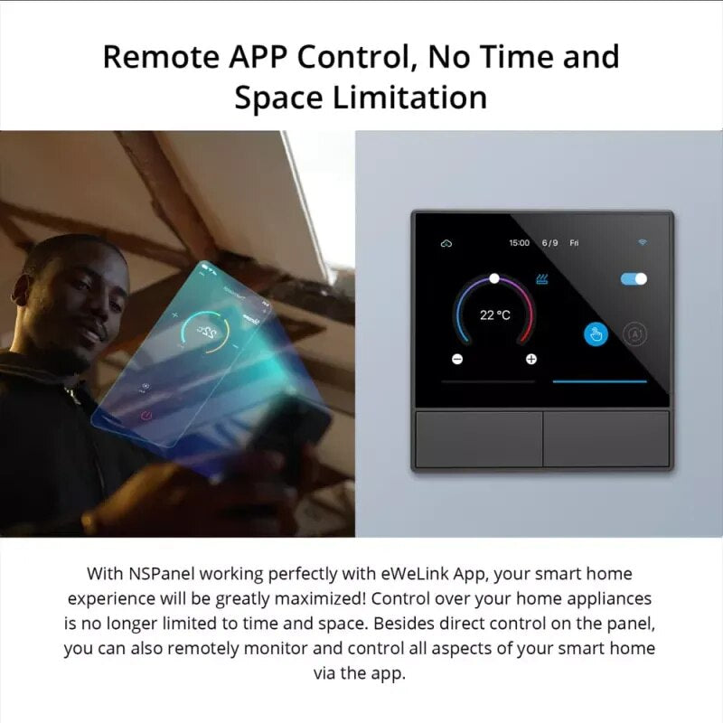 SONOFF NSPanel interruptor de escena inteligente UE/EE. UU. Wifi termostato inteligente Control todo en uno HMI Panel de pared compatible con Alexa Alice Google Home