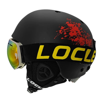 LOCLE Skihelm Männer Frauen Integral geformte Kinder Kinder Skihelm Skateboard Ski Snowboard Motorrad Schneemobilhelm