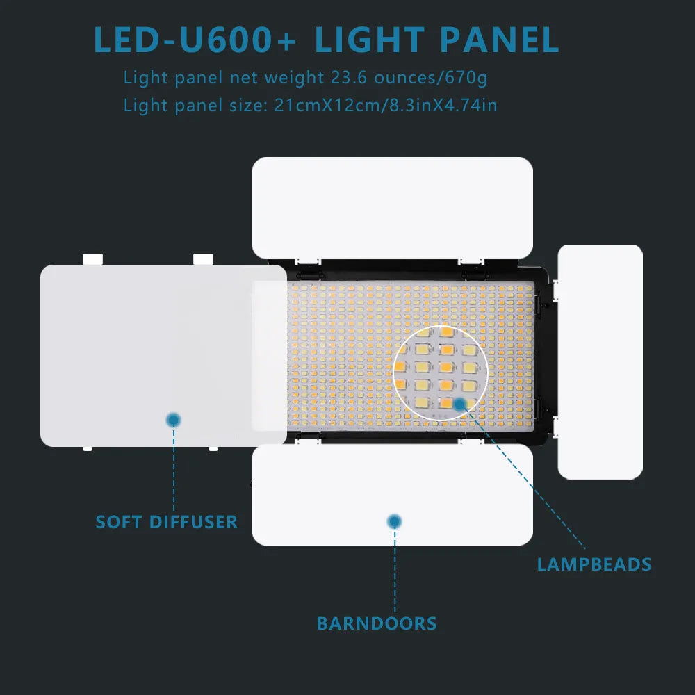 U800 RGB Foto Licht LED Foto Studio Licht Kamera Telefon Video Aufnahme RGB Panel Lampe LED Vdieo Licht für YOUTUBE Tiktok LIVE