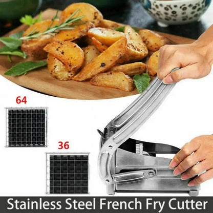 Stainless Steel Potato Slicer Potato Cutter French Fries Cutter Multifunctional Manual Vegetable Cutter Machine Kitchen Gadgets