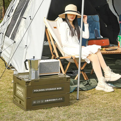 Caja de almacenamiento plegable, productos para el hogar, gran capacidad, plegable, fuerte soporte de carga, caja de almacenaje para acampada gruesa