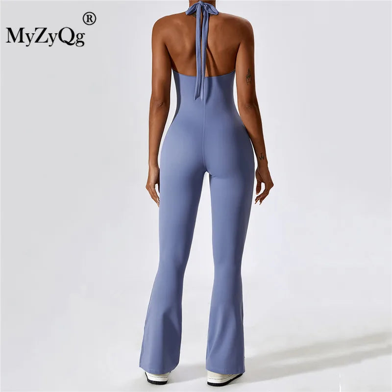 MyZyQg Mono de Yoga sin Mangas con Espalda Ajustada para Mujer, Mono de Baile, Ejercicio, Fitness, Levantamiento de Cadera, Micro Bodyfitting, Monos Deportivos