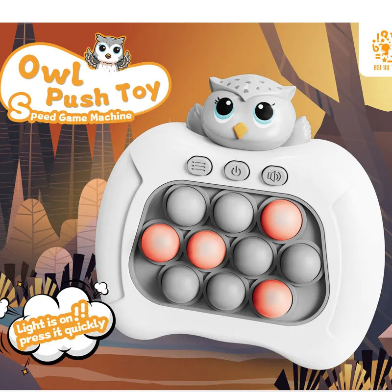 Pop Light Fidget Game Quick Push Bubble Game Griffspielzeug Jungen und Mädchen Anti-Stress-Spielzeug mit LED-Spielmaschine Stress abbauen Spielzeug