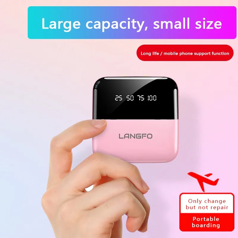 Mini Power Bank 30000mAh Portable Super Fast Charger External Battery Pack For Xiaomi iPhone Samsung Poverbank Digital Display