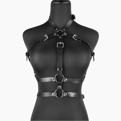 Frauen PU Leder Körper Sexy Dessous Stripper Sexuelle Outfit Strumpfband Gothic Harness Babydoll Freche Unterwäsche