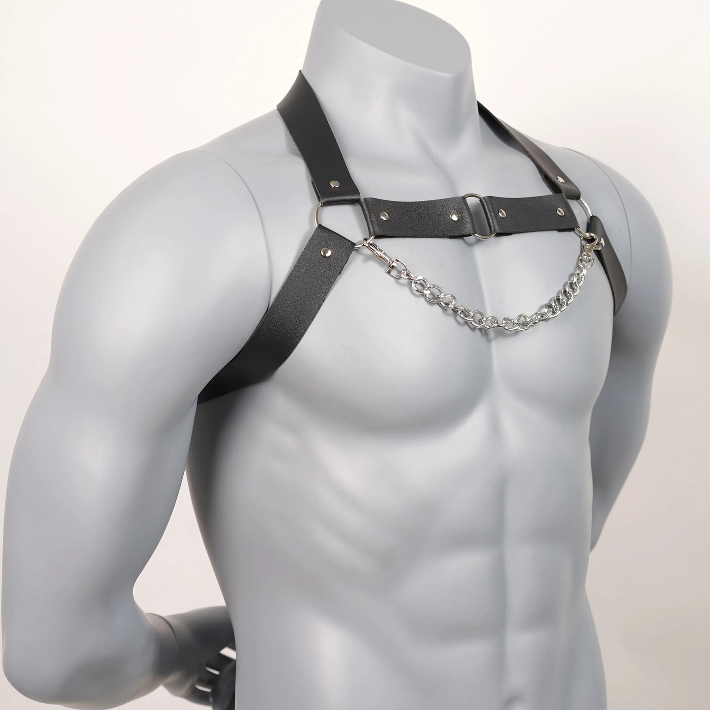 Men Sexual Chest Leather Harness Belts Adjustable  Body Harness Strap Rave  Clothing for Adult