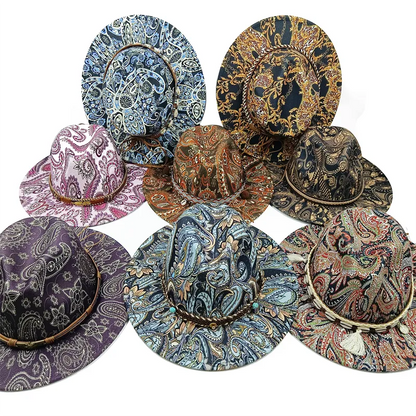 Fedora nueva Tie Dye Graffiti última moda de dos colores primavera Unisex Jazz sombrero Fedora doble cara primavera y otoño кепкамужскня