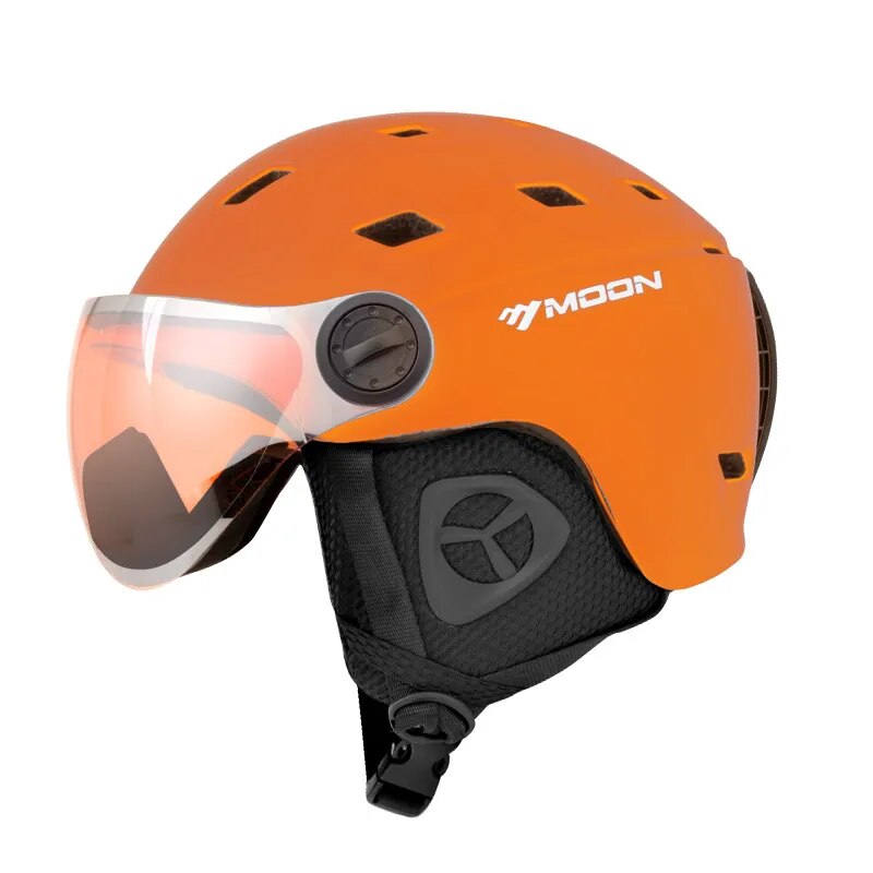 Casco de esquí profesional para adultos, casco de esquí de alta calidad, cascos ultraligeros para monopatín y Snowboard con gafas