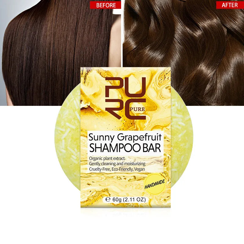 Champú para el cabello orgánico Natural, jabón sin silicona, lavanda, champú para el cabello, barra hecha a mano, jabón nutritivo para reparar el cuidado del cabello dañado