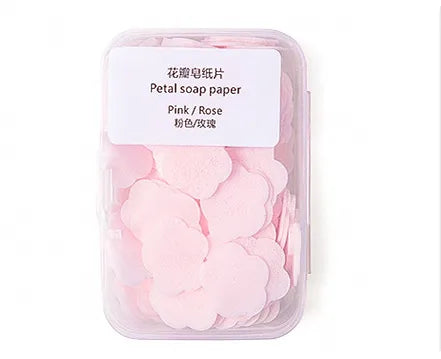 Portable Mini Strawberry Paper Soap Disposable Hand Washing Scented Soap Papers Hand Care Cleaning Soaps Bath Travel Supplies