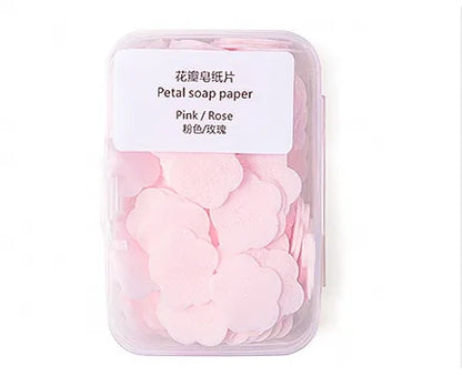 Portable Mini Strawberry Paper Soap Disposable Hand Washing Scented Soap Papers Hand Care Cleaning Soaps Bath Travel Supplies