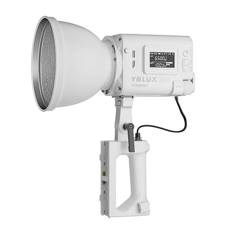 YONGNUO LUX200 YNLUX200 200W 2700K-6500K Bowens Mount Handheld Outdoor LED Light with Handle Power Adapter