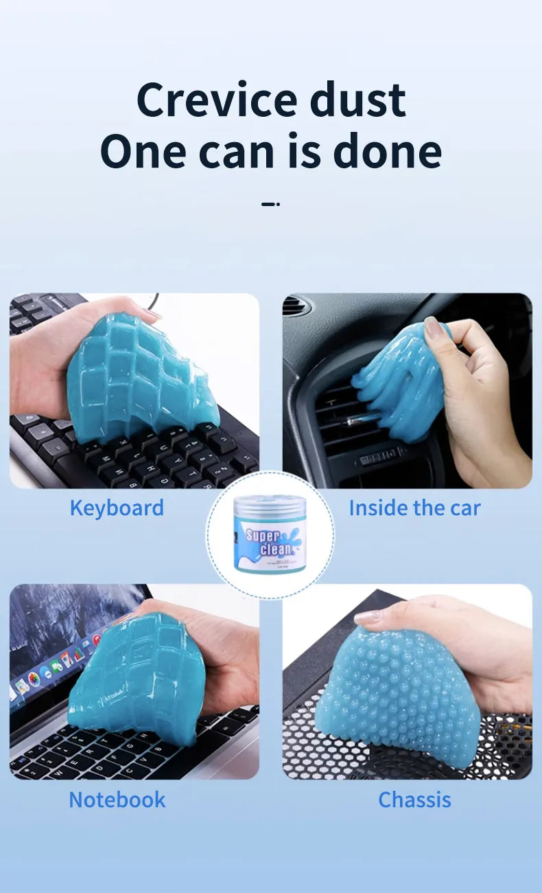 Gel de limpieza multifunción para coche, salida de ventilación, limpieza de tablero, portátil, herramienta de limpieza mágica, removedor de barro, espacio de coche, limpieza de polvo y suciedad