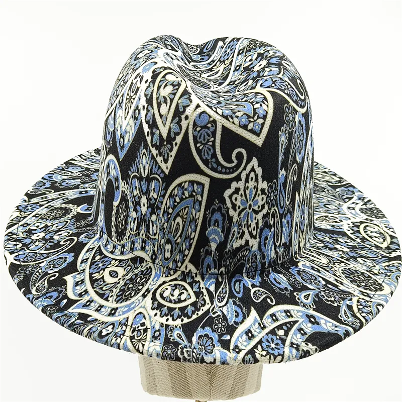 Fedora nueva Tie Dye Graffiti última moda de dos colores primavera Unisex Jazz sombrero Fedora doble cara primavera y otoño кепкамужскня