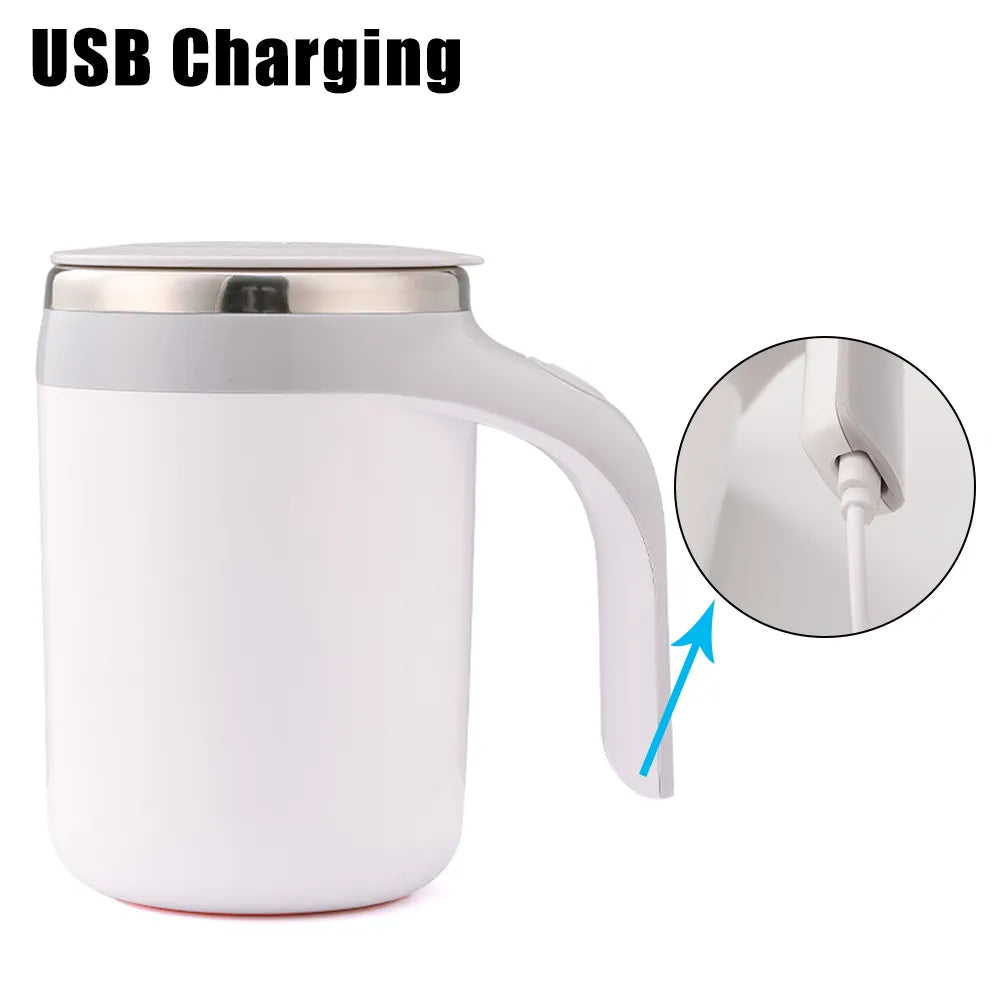 Lazy Smart Mixer Stainless Steel New Mark Cup Magnetic Rotating Blender Auto Stirring Cup Coffee Milk Mixing Cup Warmer Bottle