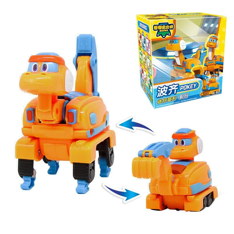 Neueste Min Gogo Dino ABS Verformung Auto/Flugzeug Action-figuren REX/PING/VIKI/TOMO Transformation Dinosaurier spielzeug für Kinder Geschenk