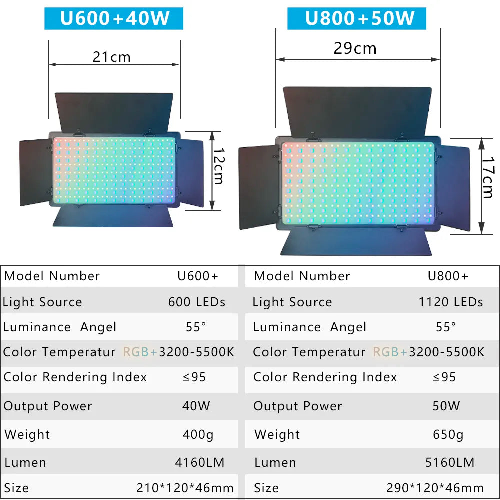 U800 RGB Foto Licht LED Foto Studio Licht Kamera Telefon Video Aufnahme RGB Panel Lampe LED Vdieo Licht für YOUTUBE Tiktok LIVE