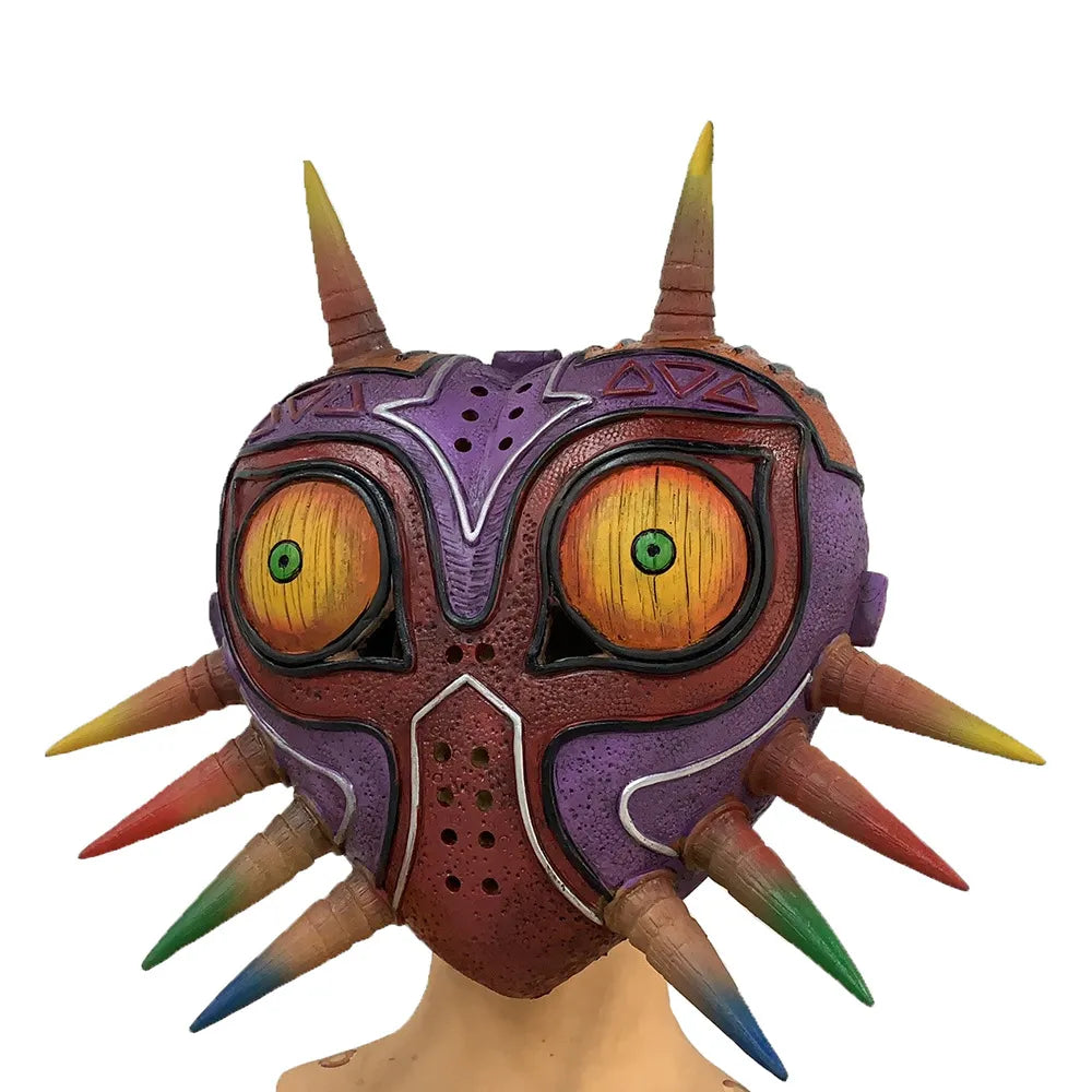 Máscara de Majora de Zelda, máscara facial realista aterradora, disfraz de Halloween, accesorio para adultos y adolescentes, máscara de fiesta de juego