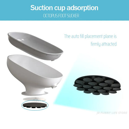 Super Suction cup Soap Dish with drain water For Bathroom  Soap Holder Kithcen Sponge Holder Soap container Bathroom Supplies