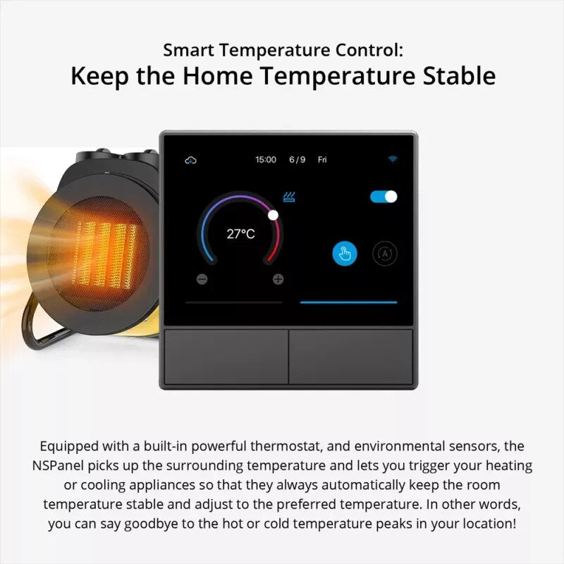 SONOFF NSPanel interruptor de escena inteligente UE/EE. UU. Wifi termostato inteligente Control todo en uno HMI Panel de pared compatible con Alexa Alice Google Home