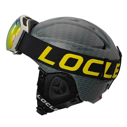 LOCLE-casco de esquí para hombre y mujer, moldeado integralmente, casco de esquí para niños, monopatín, esquí, Snowboard, motocicleta, casco de moto de nieve