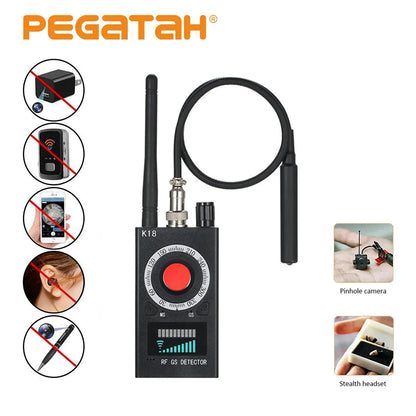 PEGATAH Anti Candid Detector Camera Bug Gadgets Wiretapping Finder GPS Signal lens RF Tracker Detect Multi-function Anti Camera