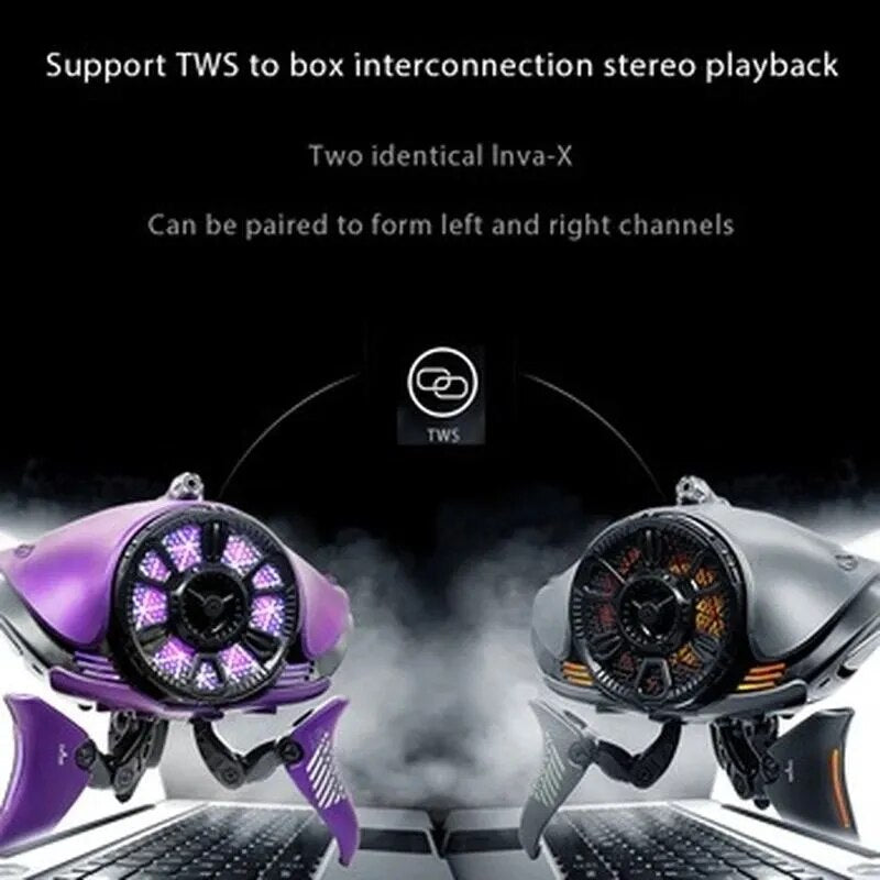 Yeezen Kabellose hochwertige Inva-x Hochleistungs-Superlaute-Aktiv-Subwoofer-Maschine Tragbare LED-Bluetooth-Lautsprecher mit Mikrofon